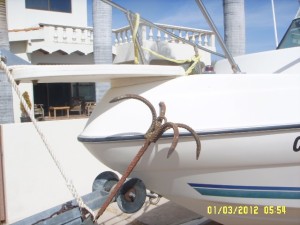 Anchor in bow