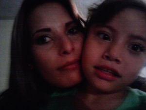 Maria pictured with daughter