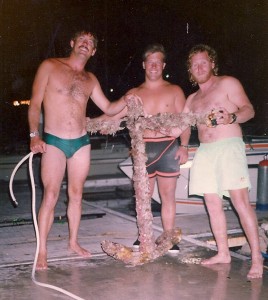 Marc far left after anchor salvage San Pedro Island